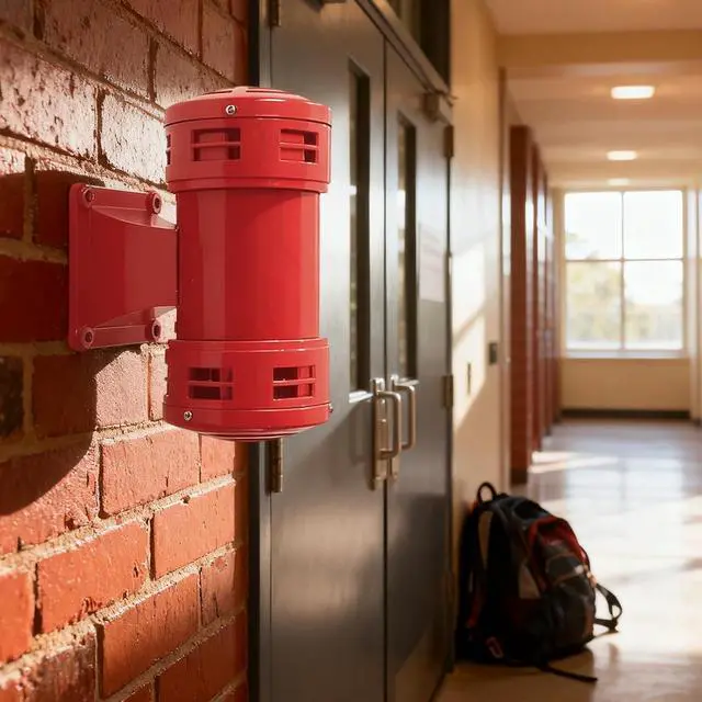 Alt view image 5 of 7 - Electric Siren MS-490, 140dB Loud Air Raid Alarm, 400W Pure Copper Motor, IP44 Waterproof, 1000rpm, Red Iron Shell, Industrial Warning Horn for Factory, Ship, Mine, Airport, 110V/60Hz