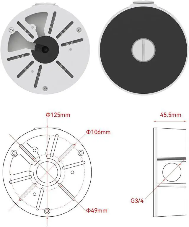Alt view image 2 of 7 - Universal Bullet Security Camera Mount Bracket Hide Cable, Metal Electric Enclosure, Waterproof Outdoor Camera Cover, Base Junction Box for CCTV Cams (4 Pack)