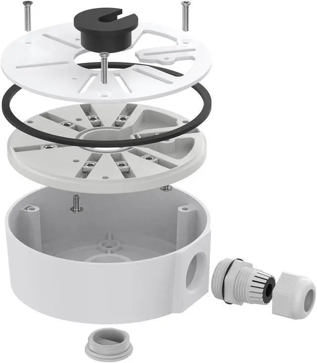 Alt view image 3 of 7 - Universal Bullet Security Camera Mount Bracket Hide Cable, Metal Electric Enclosure, Waterproof Outdoor Camera Cover, Base Junction Box for CCTV Cams (4 Pack)