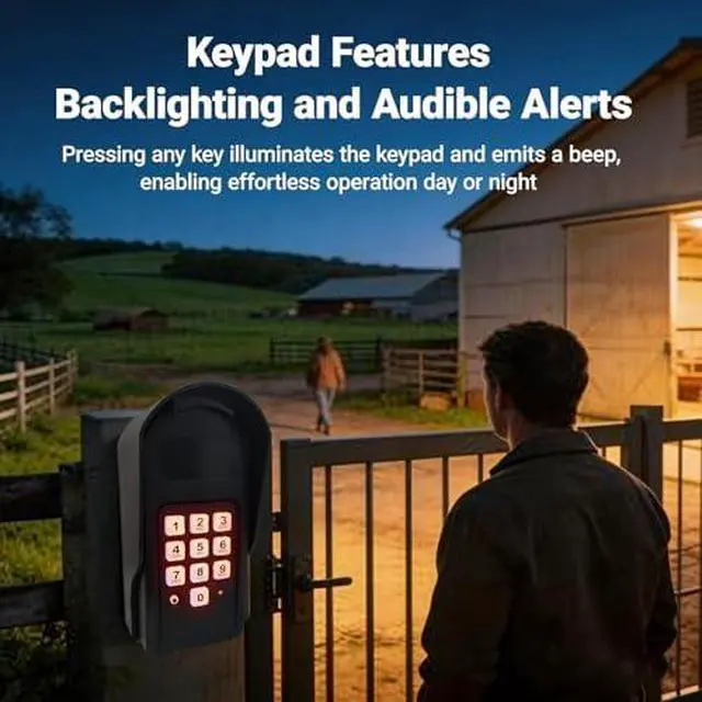 Alt view image 4 of 7 - FM137 Gate keypad Compatible with Mighty Mule Gate Opener Keypad for Mighty Mule Automatic Gate Openers 318mhz