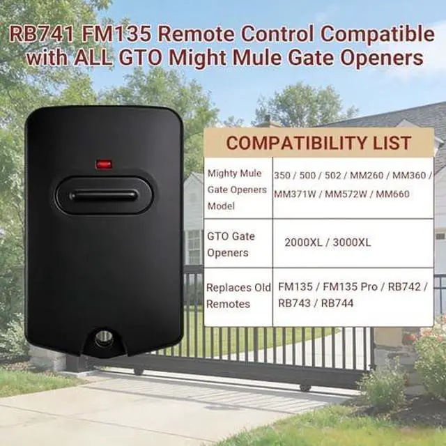 Alt view image 5 of 7 - FM137 Gate keypad Compatible with Mighty Mule Gate Opener Keypad for Mighty Mule Automatic Gate Openers 318mhz