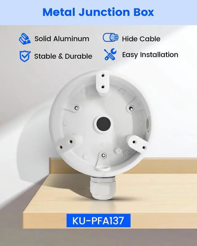Alt view image 2 of 7 - KU-PFA137 Aluminum Security Camera Junction Box for Dah Dome Cameras