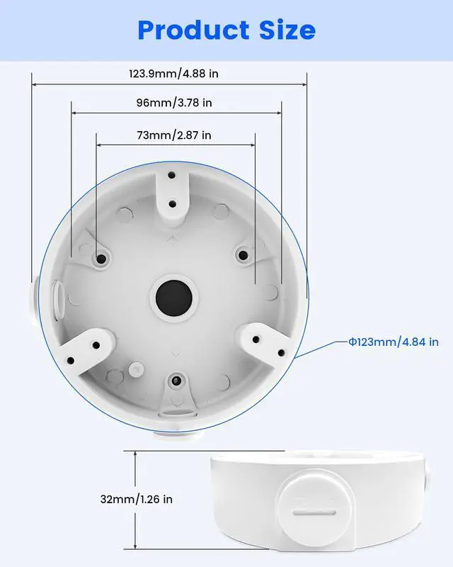 Alt view image 6 of 7 - KU-PFA137 Aluminum Security Camera Junction Box for Dah Dome Cameras