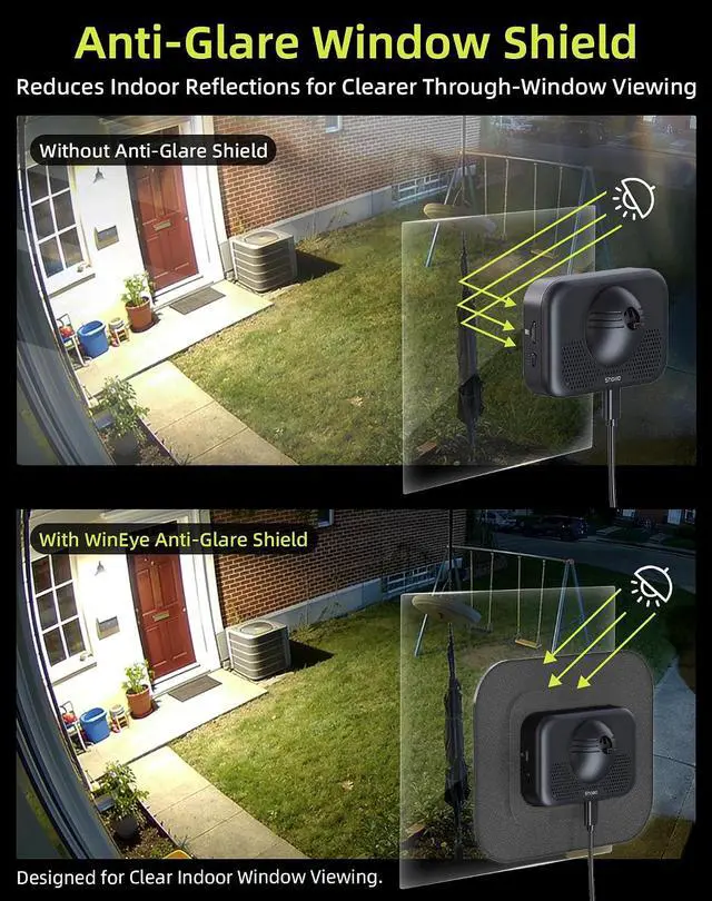 Alt view image 2 of 7 - WinEye Window Security Camera, Indoor Window Mounted Camera for Outdoor Home Security, 2.5K F1.0 Lens, GlareFree Through Glass, AI Motion & Person Detection, WiFi 6, No Subscription