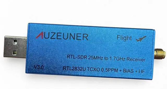 Main image of RTL-SDR Blog RTL2832U R820T 1PPM TCXO HF BiasT SMA Software Defined Radio 25MHZ TO1760MHZ Dongle (Blue)