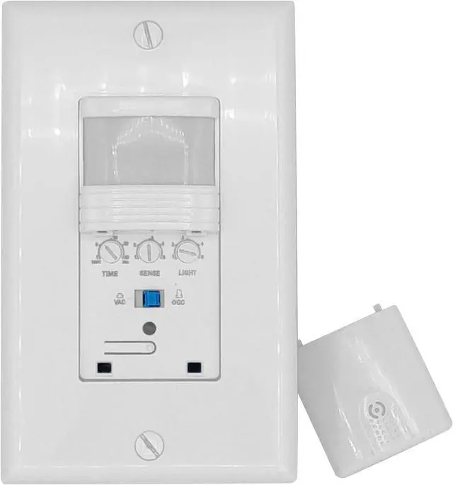 Alt view image 5 of 6 - LED Infrared Wall Switch Vacancy and Occupancy Motion Sensor, Automatic On or Off Operation, Adjustable Time Delay, Neutral Wire Required, Replaces Standard Light or Fan Single-Pole, UL Listed (6)