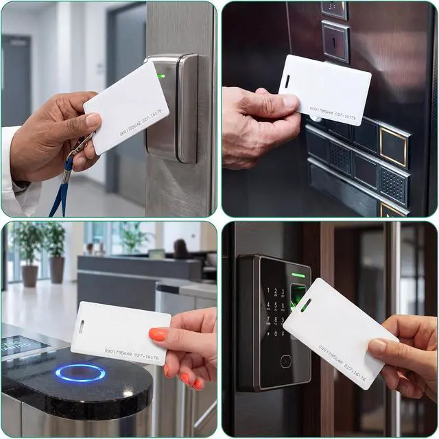 Alt view image 4 of 6 - Chumia 200 Pack 125 KHZ Proximity RFID Cards 1.8 mm Thickened Read Only for Access Control, Compatible with Em4100/TK4100, Standard Credit Card Size