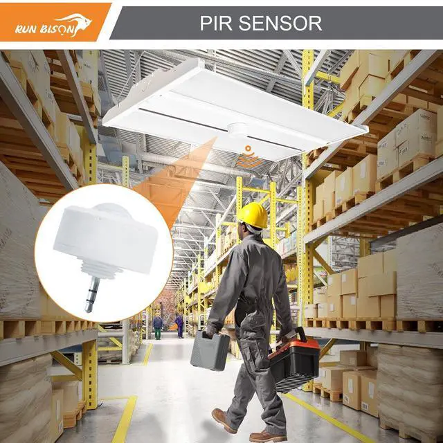 Alt view image 2 of 6 - Ceiling Sensor PIR Occupancy Motion Detector for LED Linear High Bay Light, 40 FT Ceiling and 50 FT Wall Mount Detection Diameter, Commercial/Industrial Grade, 4 Pack