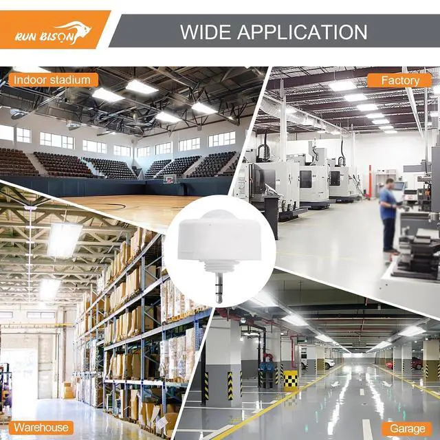 Alt view image 6 of 6 - Ceiling Sensor PIR Occupancy Motion Detector for LED Linear High Bay Light, 40 FT Ceiling and 50 FT Wall Mount Detection Diameter, Commercial/Industrial Grade, 4 Pack
