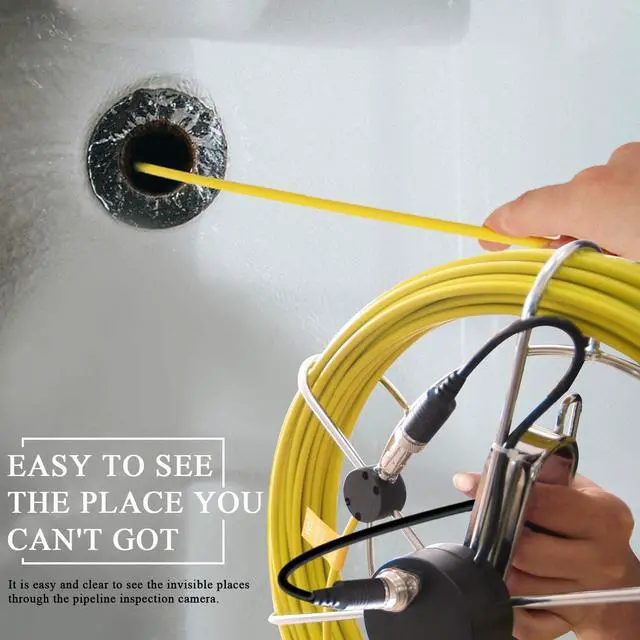 Alt view image 3 of 5 - 165FT/50M Replacement Cable for Sewer Pipe Camera, Waterproof, Semi-Rigid Materials, Compatible with Anysun, HBUDS, PRANITE Sewer Camera Models 7D1, 7D3A, 9D3A