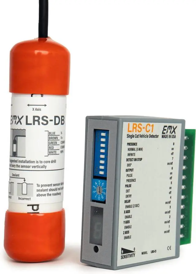 Main image of EMX LRS-DB-100-K Detector Kit Direct Burial Sensor 100 ft Lead Controller