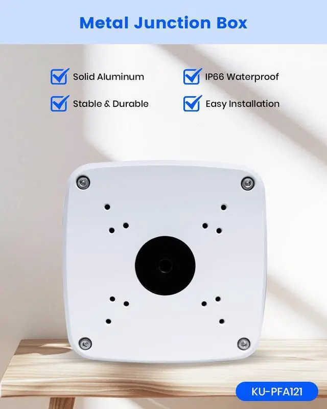 Alt view image 2 of 7 - KU-PFA121 Aluminum Security Camera Junction Box for Dah Bullet Cameras