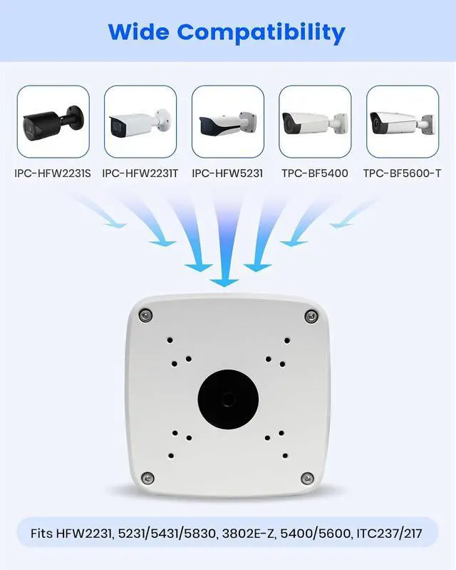 Alt view image 4 of 7 - KU-PFA121 Aluminum Security Camera Junction Box for Dah Bullet Cameras