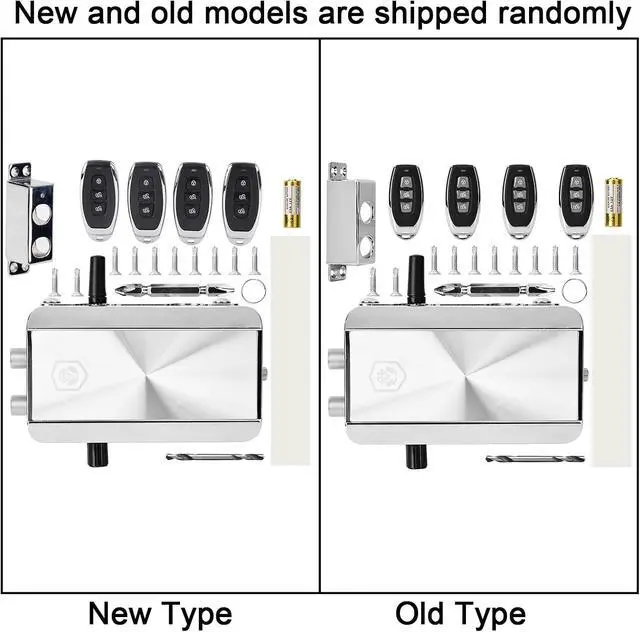 Alt view image 3 of 3 - Remote Controlled Electronic with 4 Button Keypad Theft Mechanical Lock System for Interior Doors and Gates Silver