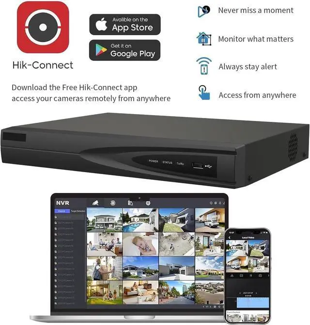 Alt view image 5 of 5 - 8CH NVR, DS-7608NI-Q1/8P 8-Channel 4K 8MP PoE Network Video Recorder, Support 4CH Human/Vehicle Analysis, H.265+, 80 Mbps Outgoing & Incoming Bandwidth, 4K HDMI Output, Hard Driver Not Including