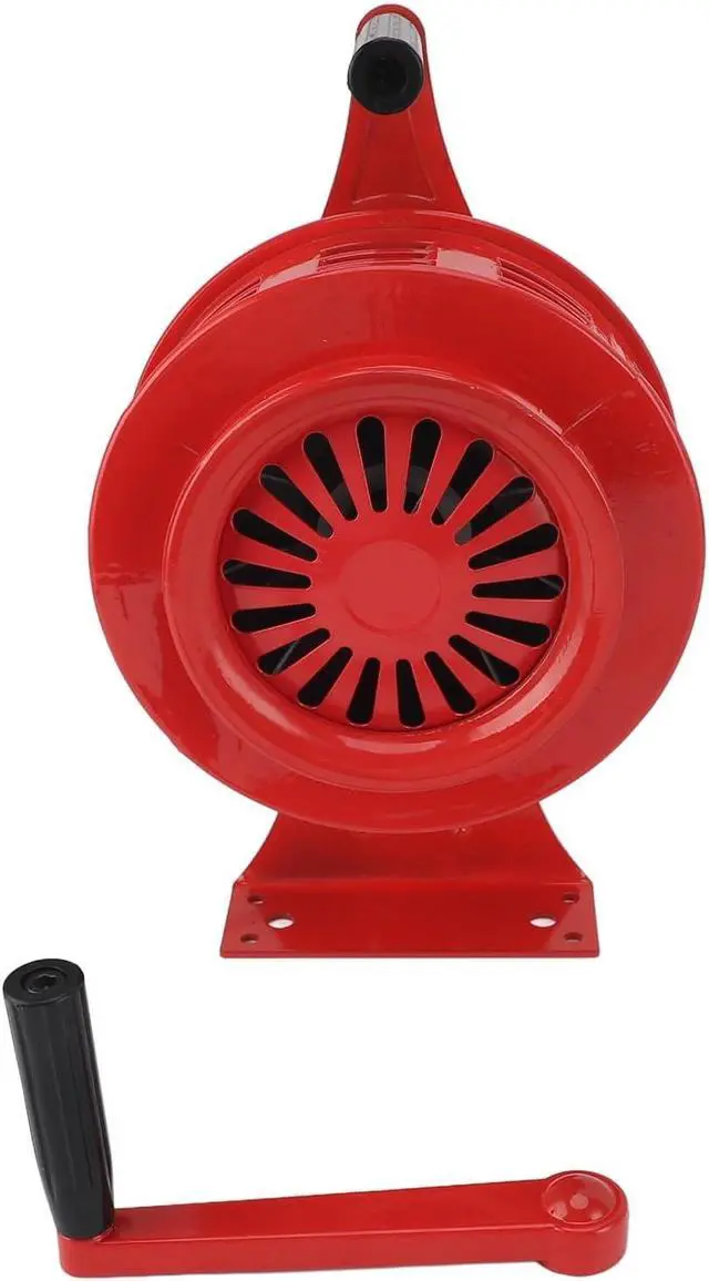 Alt view image 6 of 7 - EBTOOLS Hand Crank Siren 125dB Loud Adjustable Volume for Emergency, Aluminum Alloy Manual Operated Sound Alarm for Factories, Homes, Schools, Flood Control (Red)