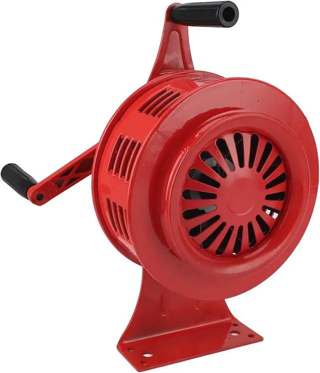 Alt view image 4 of 7 - EBTOOLS Hand Crank Siren 125dB Loud Adjustable Volume for Emergency, Aluminum Alloy Manual Operated Sound Alarm for Factories, Homes, Schools, Flood Control (Red)