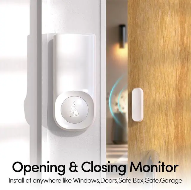 Alt view image 3 of 7 - Kangaroo Motion + Door & Window Detector,Dual Detection Security Sensor,Base on Wi-Fi,No Hub Required,Sends Alerts to Phone,Battery Power,Easy Installation. (3 Pack)