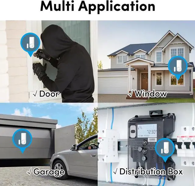 Alt view image 7 of 7 - Kangaroo Motion + Door & Window Detector,Dual Detection Security Sensor,Base on Wi-Fi,No Hub Required,Sends Alerts to Phone,Battery Power,Easy Installation. (3 Pack)