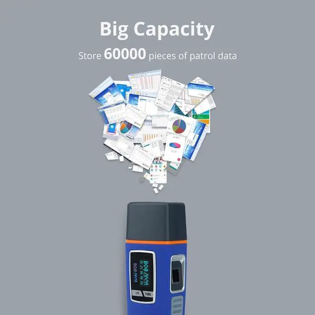 Alt view image 6 of 7 - JWM RFID Guard Tour System with Fingerprint, Flashlight, Voice Prompt