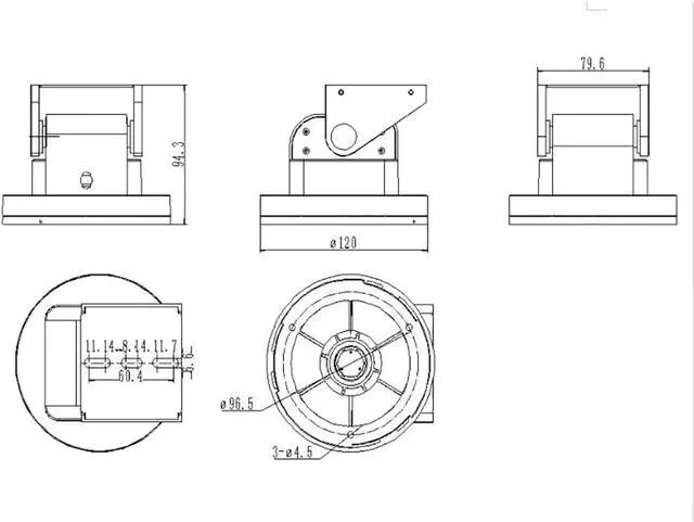 Alt view image 5 of 7 - RS485 Electric Pan-Tilt Bracket - 9600 Baud Rate Small Rotation Bracket for Surveillance Cameras