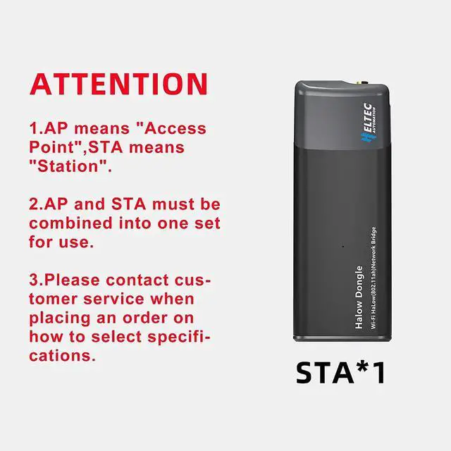 Alt view image 5 of 7 - Heltec Wi-Fi HaLow Dongle V2 27dBm 1-2KM Ultra-Long-Range USB Type-C Low Power Consumption Wireless Network Bridge IEEE 802.11ah 902-928MHz Supported Wi-Fi and Ethernet (STA Mode)