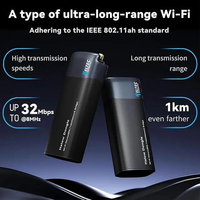 Alt view image 7 of 7 - Heltec Wi-Fi HaLow Dongle V2 27dBm 1-2KM Ultra-Long-Range USB Type-C Low Power Consumption Wireless Network Bridge IEEE 802.11ah 902-928MHz Supported Wi-Fi and Ethernet (STA Mode)