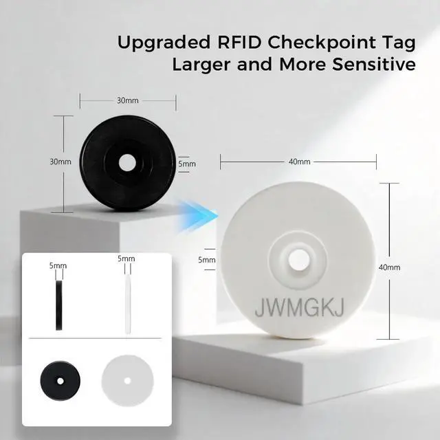 Alt view image 2 of 5 - JWM 30PCS 125KHz RFID Guard Patrol Checkpoint Tags, WM-40A Token for 5000V5, 5000V8, 5000V+, 5000V4S, 5000X1
