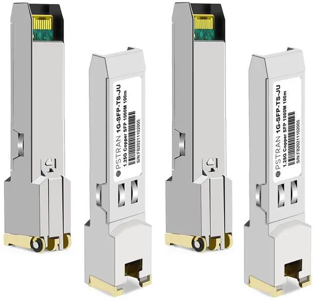 Main image of 1000BASE-T SFP RJ45 Copper Transceiver Module Compatible with Juniper QFX-SFP-1GE-T SRX-SFP-1GE-T EX-SFP-1GE-T 100m Cat5e/6 4 Pack