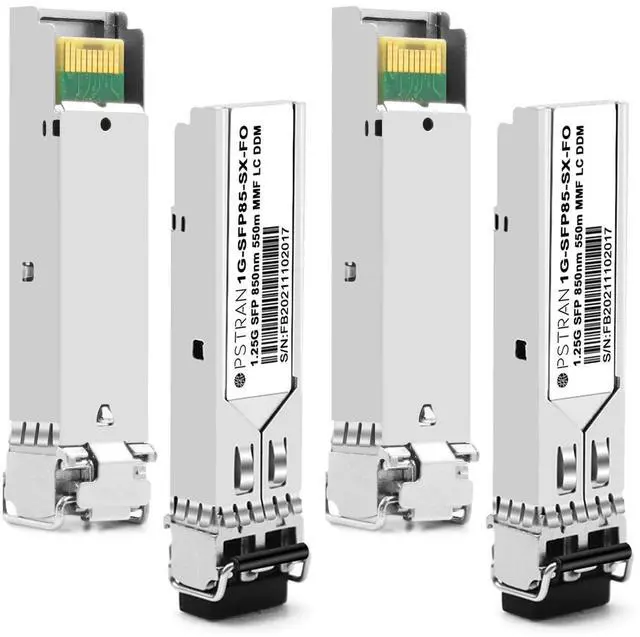 Main image of 1000BASE-SX SFP Optical Transceiver Module Compatible with Fortinet FN-TRAN-SX FG-TRAN-SX FR-TRAN-SX 850nm 550m DDM Duplex LC MMF 4pcs/Pack