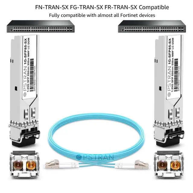 Alt view image 3 of 6 - 1000BASE-SX SFP Optical Transceiver Module Compatible with Fortinet FN-TRAN-SX FG-TRAN-SX FR-TRAN-SX 850nm 550m DDM Duplex LC MMF 4pcs/Pack