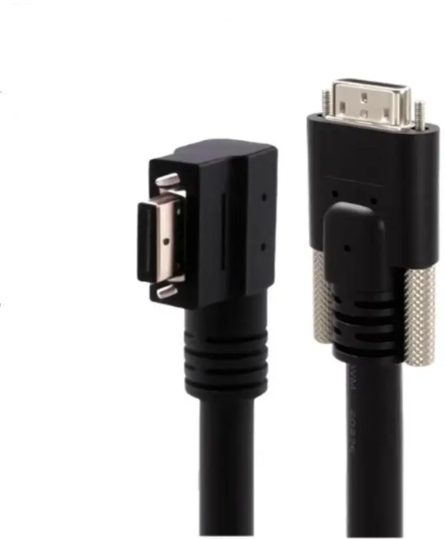 Main image of CameraLink Cable - SDR Male Straight to SDR Male Side 90 Degree 26P with Screw Small Head Data Cable for Industrial Cameras 3 Meter