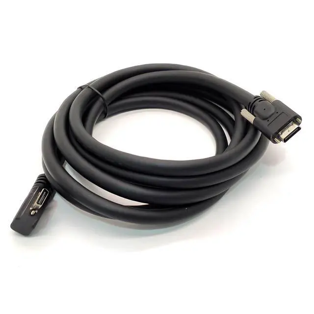Alt view image 7 of 7 - CameraLink Cable - SDR Male Straight to SDR Male Side 90 Degree 26P with Screw Small Head Data Cable for Industrial Cameras 3 Meter