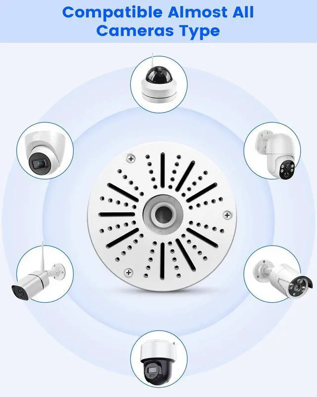 Alt view image 3 of 7 - Universal Security Camera Junction Box, Metal Cable Management Enclosure