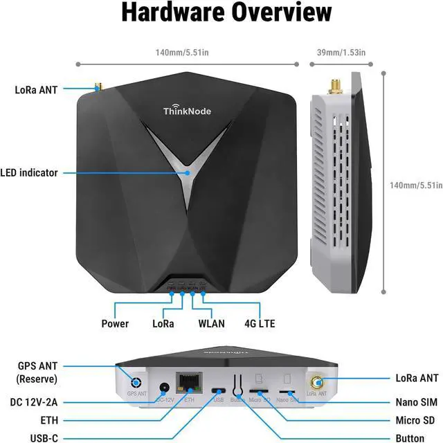 Alt view image 7 of 7 - Indoor LoRaWAN Gateway with MT7628 MCU, SX1302+SX1250 LoRa Chip