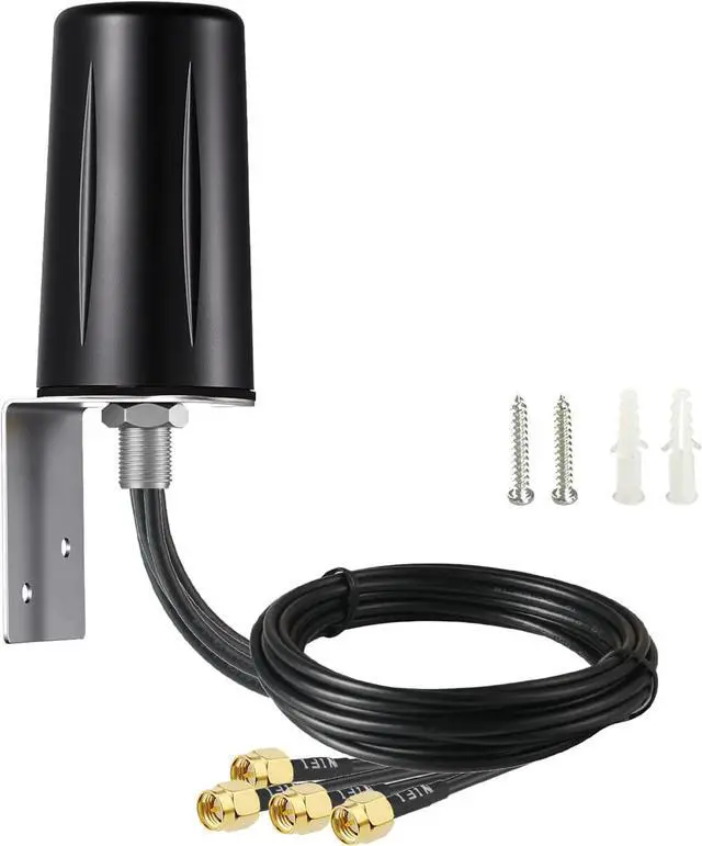 Main image of 5G 4G LTE 4x4 MIMO Antenna Boost T-Mobile Home Internet/Verizon AT&T, Omni SMA Antenna for Router, 10ft Cable with SMA Male, 600-6000mhz 5dBi