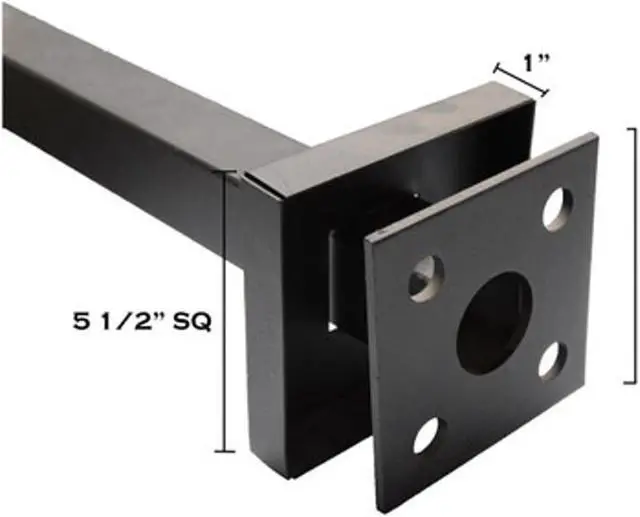 Alt view image 5 of 6 - Inteset Gooseneck Pad Mount One Piece Pedestal for Card Readers and Access Control Keypads-42 inch