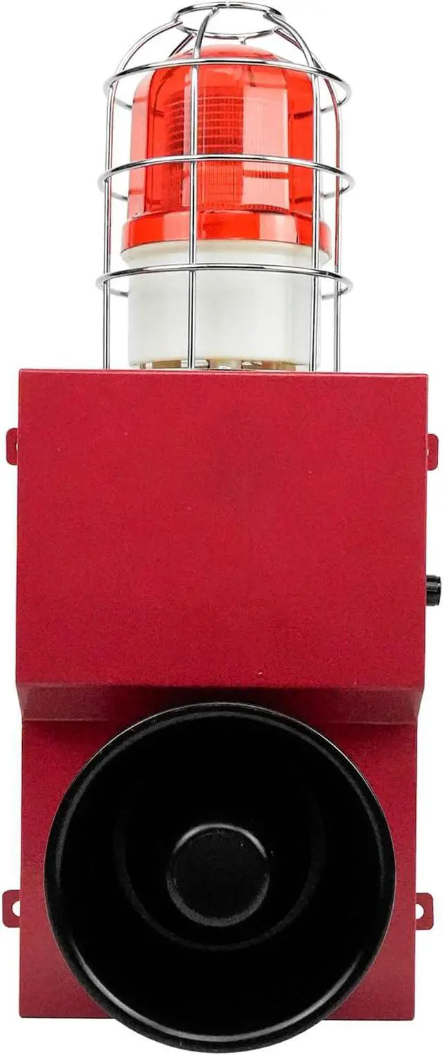 Alt view image 6 of 7 - Industrial Siren Alarm 130db IP65 Waterproof Outdoor Loud Horn Indoor 150W Emergency Security Self-Contained Siren with Strobe Light AC220V SLA-900M