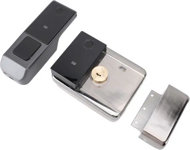 Alt view image 3 of 7 - Smart Door Lock with Fingerprint Password Entry, Tuya APP Remote Control, Stainless Steel and Aluminum Alloy, Multiple Unlocking Methods for Home Bedroom Apartment