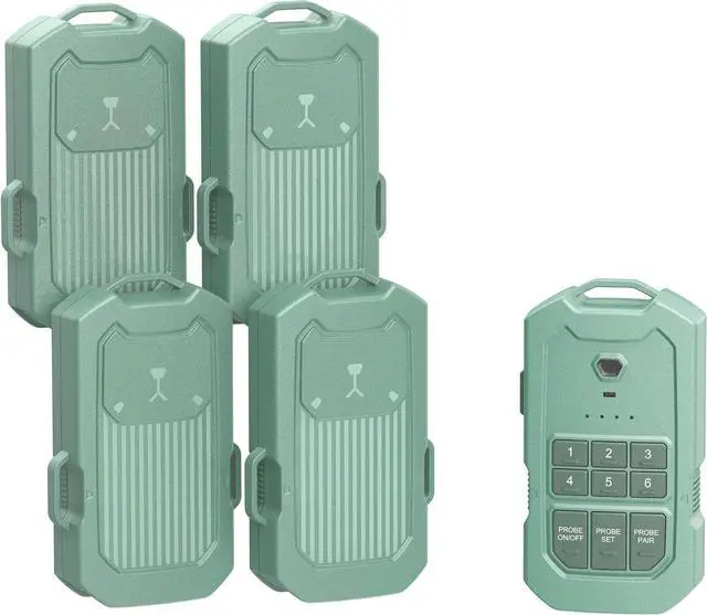Main image of Portable Radar Perimeter Security Alarm System, Green (1 Receiver + 4 Detectors)