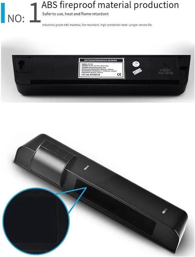 Alt view image 2 of 7 - Multi-Purpose 2 in 1 Door Sensor for Door Opener Infrared Safety and Radar Safety Sensor for Automatic Door Easy to Use (Silver)