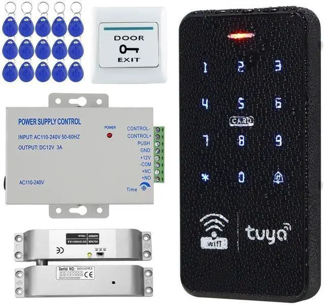 Main image of WiFi Smart Electric Strike Lock Kit Low-Power Compact Lock, IP68 Waterproof Keypad, Tuya App Control, 1000 Users 12.5mm Bolt, Continuous-Duty Coil, All-in-One for Home/Office/Apartment