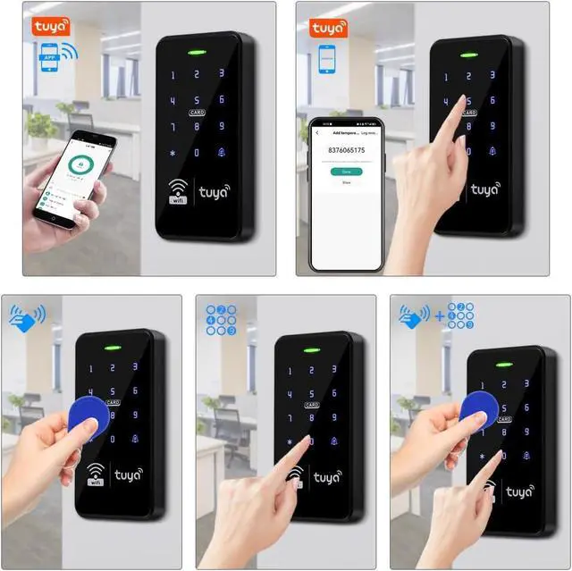 Alt view image 6 of 7 - WiFi Smart Electric Strike Lock Kit Low-Power Compact Lock, IP68 Waterproof Keypad, Tuya App Control, 1000 Users 12.5mm Bolt, Continuous-Duty Coil, All-in-One for Home/Office/Apartment