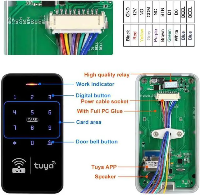 Alt view image 3 of 7 - WiFi Smart Electric Strike Lock Kit Low-Power Compact Lock, IP68 Waterproof Keypad, Tuya App Control, 1000 Users 12.5mm Bolt, Continuous-Duty Coil, All-in-One for Home/Office/Apartment