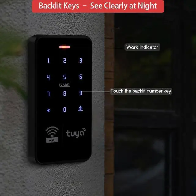 Alt view image 5 of 7 - WiFi Smart Electric Strike Lock Kit Low-Power Compact Lock, IP68 Waterproof Keypad, Tuya App Control, 1000 Users 12.5mm Bolt, Continuous-Duty Coil, All-in-One for Home/Office/Apartment