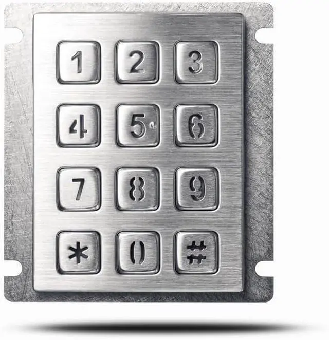 Alt view image 6 of 7 - Panel Mount 3x4 Matrix USB Connector Outdoor IP65 Waterproof Metal Numeric Backlight Keypad(Matrix Interface,Esc and Enter)