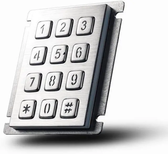 Alt view image 7 of 7 - Panel Mount 3x4 Matrix USB Connector Outdoor IP65 Waterproof Metal Numeric Backlight Keypad(Matrix Interface,Esc and Enter)
