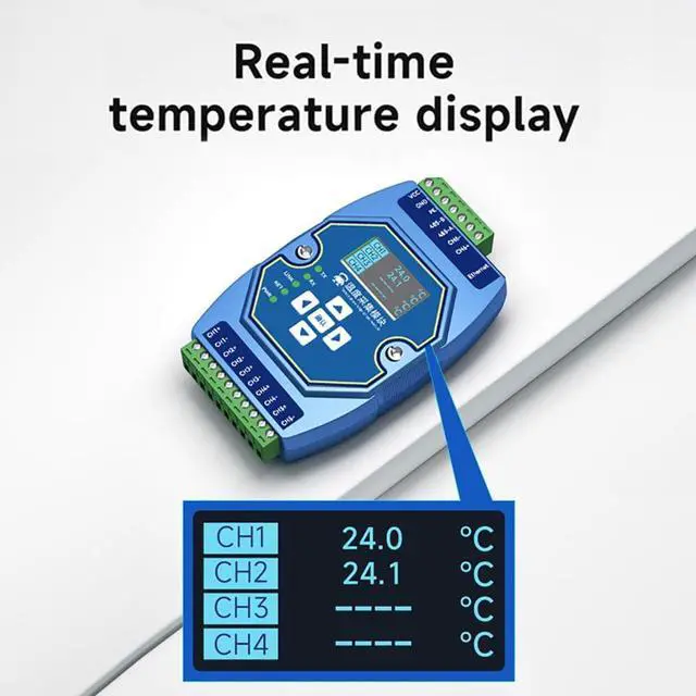 Alt view image 3 of 6 - Temperature Acquisition Multi Way RS485 Ethernet ME31-XEXX0600 6 Way Type K Modbus Gateway Watchdog DNS Industrial