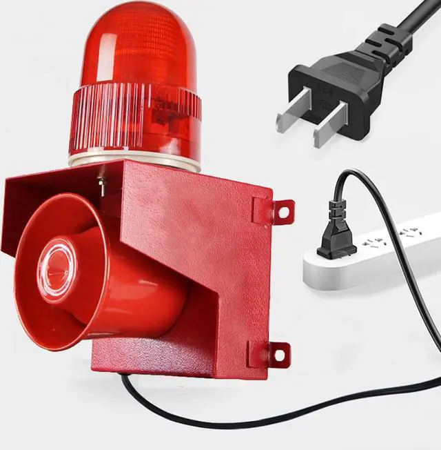 Alt view image 6 of 7 - Motion Sensor Alarm Siren 120dB Security Horn 12 Tone Adjustable Motion Detector Strobe Light for Home School Factory Farmer Warehouse Dock Home AC110V-120V