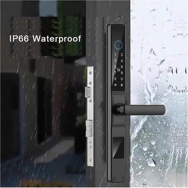 Alt view image 7 of 7 - Tuya WiFi Home Waterproof Aluminum Sliding Door Electronic Lock App Password IC Card Code Biometric Fingerprint Lock(B-3585-Long)